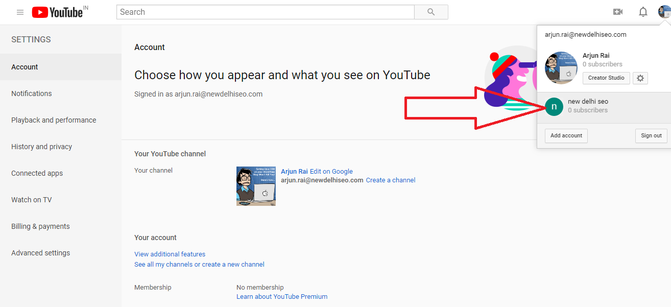 Go YouTube channel setting and choose new channel name.and choose new channel name.